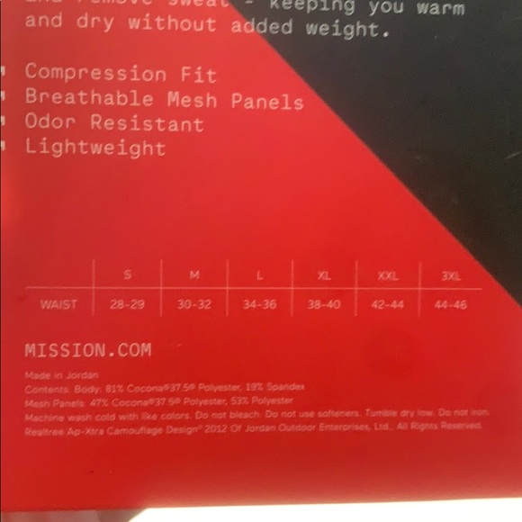 Mission Active Pants Nib Mission Vaporactive Men Baselayer Tree